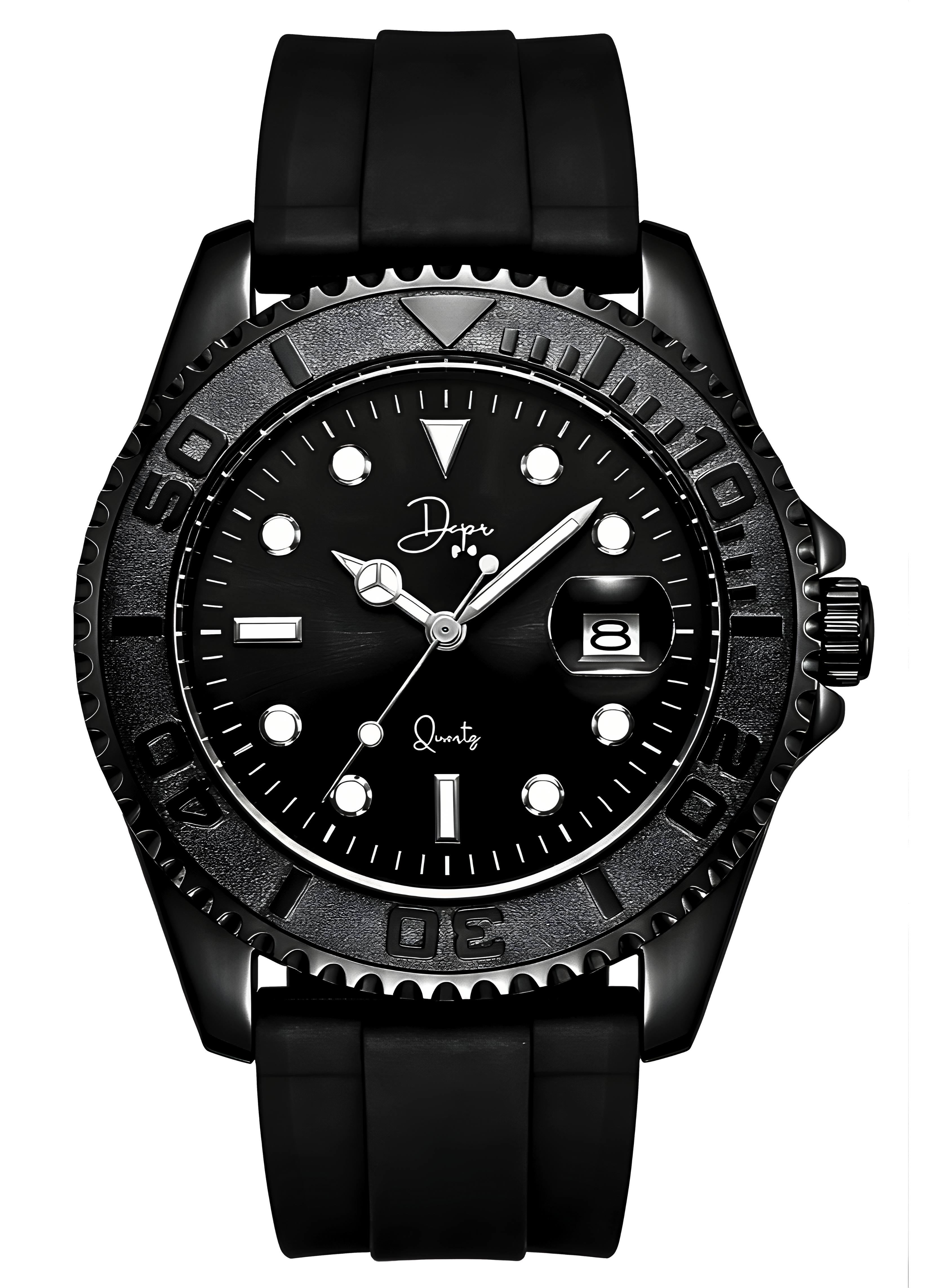 Minimalist Quartz Watch - the Dark Night Black Edition
