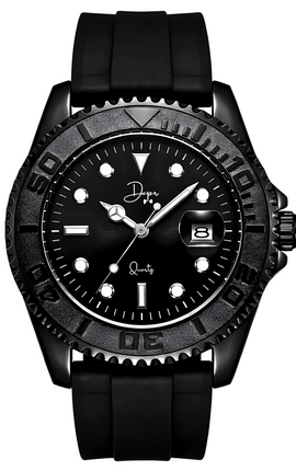 Minimalist Quartz Watch - the Dark Night Black Edition
