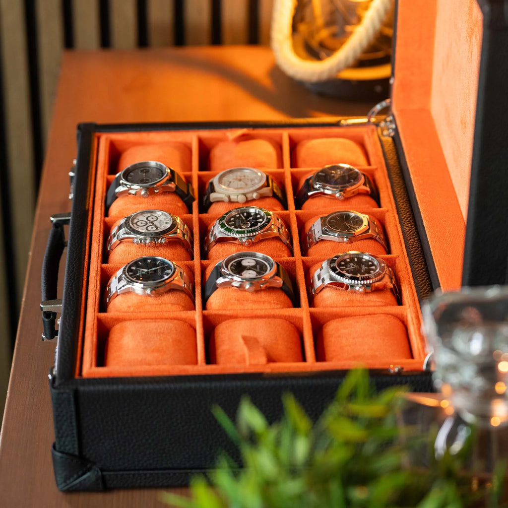Suitcase for 15 Watches - Black