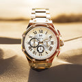 AM186SS - AMBASSADOR POLISH 18K PLATED / GOLD / SS BAND
