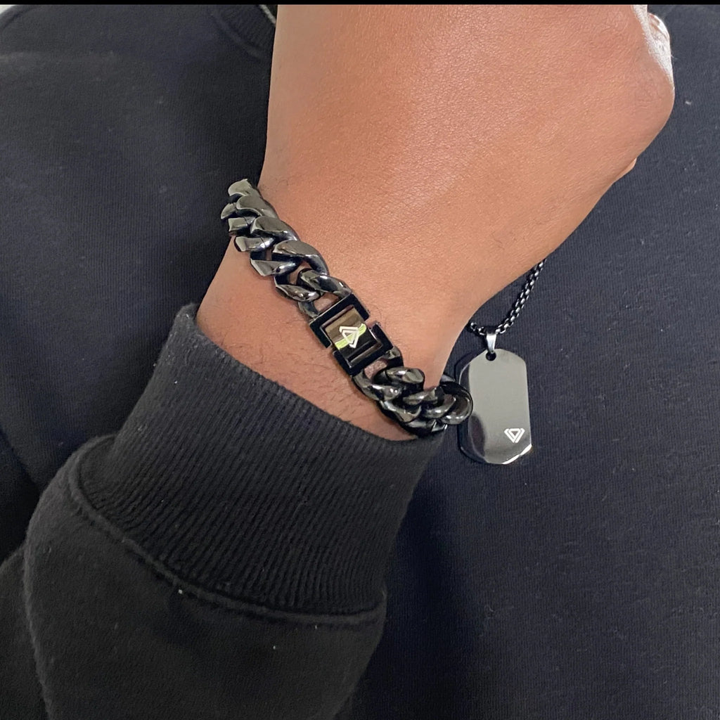 BLACK MIAMI CUBAN BRACELET